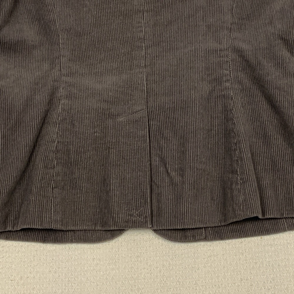 Boden Corduroy Blazer Womens 6 Gray Elbow Patch Lined Academia Preppy - Picture 9 of 16
